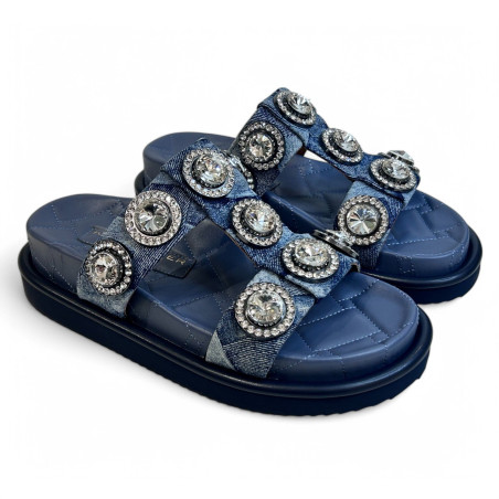 9107188669 ORSON CRYSTAL SANDAL DENIM 
