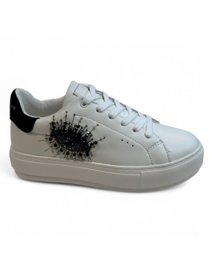8487310109 LANEY EYE WHITE LEATHER SNEAKER