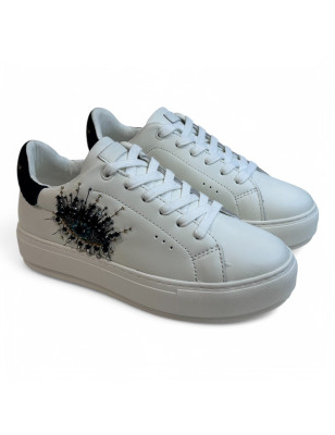 8487310109 LANEY EYE WHITE LEATHER SNEAKER