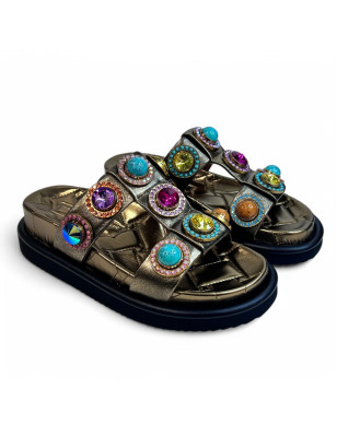 9107168109 ORSON CRYSTAL SANDAL BRONZE