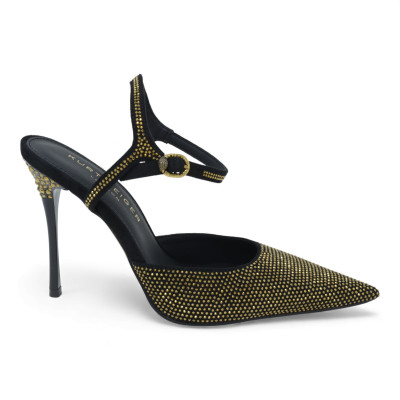 4989405609 MAYFAIR ANKLE STRAP BLACK/COMB FABRIC