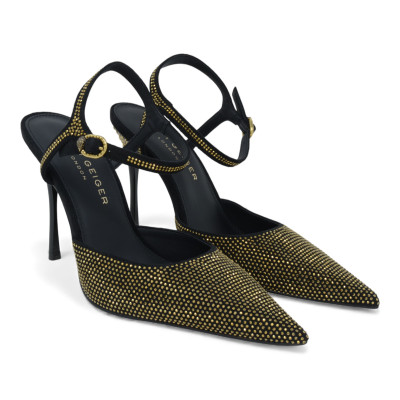 4989405609 MAYFAIR ANKLE STRAP BLACK/COMB FABRIC