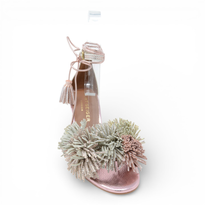 POM POM ANKLE TIE SANDAL