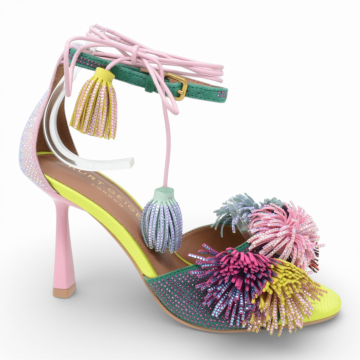 POM POM ANKLE TIE SANDAL 869