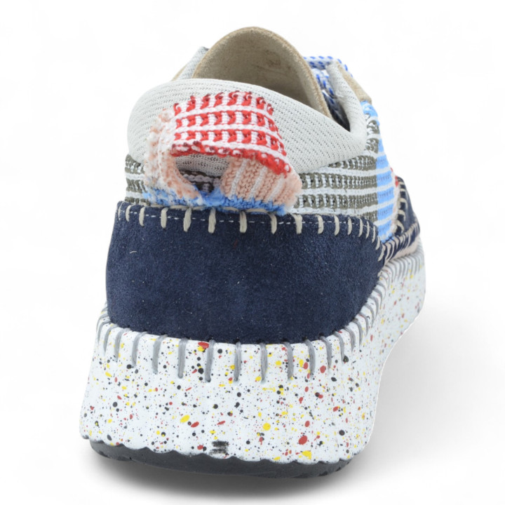 KA6011 WOMEN SNEAKERS MIXED UPPER LEATHER TEXTILE PU OUTSOLE