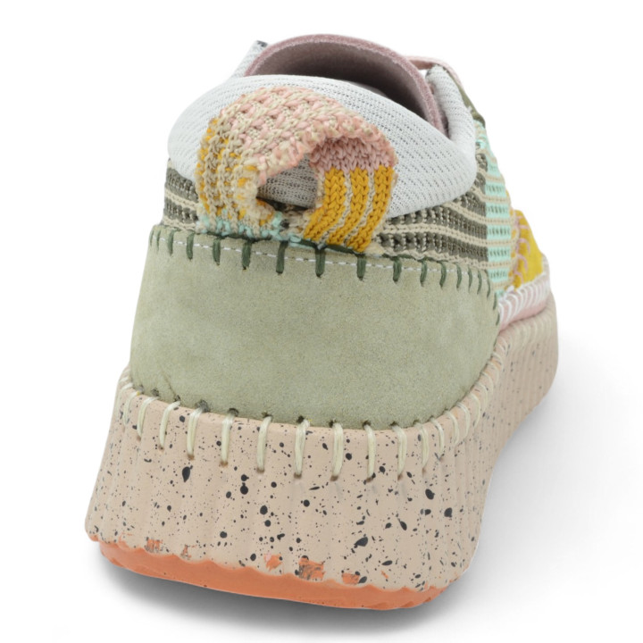KA6011 WOMEN SNEAKERS MIXED UPPER LEATHER TEXTILE PU OUTSOLE