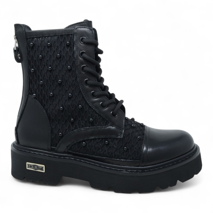 CLW4696 SLASH MID W MESH LEATHER