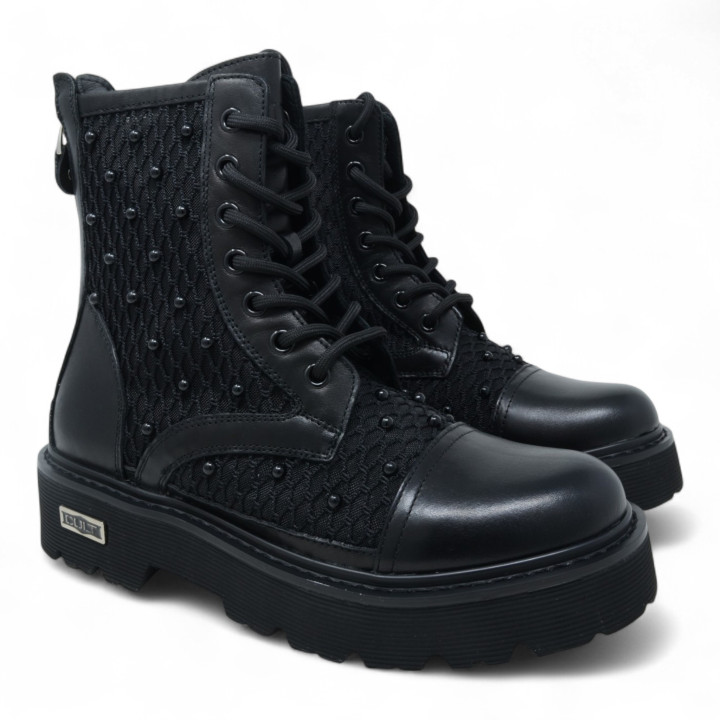 CLW4696 SLASH MID W MESH LEATHER
