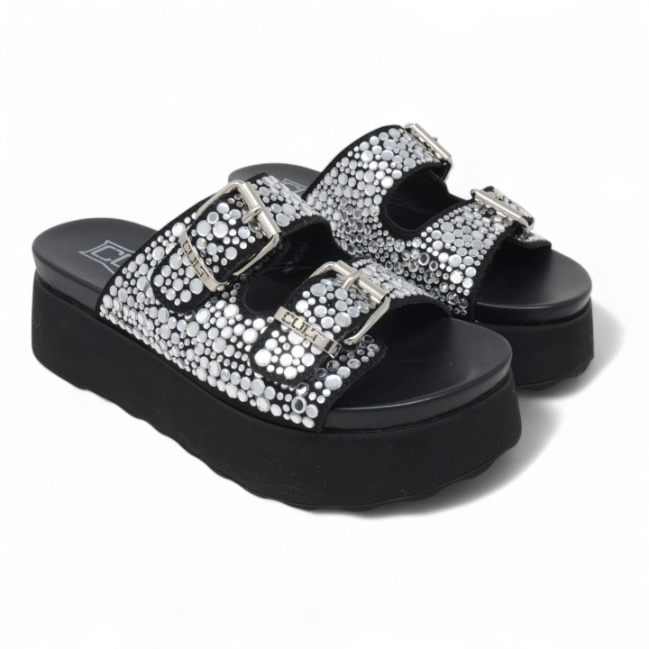 CLW386501 JANIS 3865 SANDAL W FAB/STRASS HOTFIX Cult