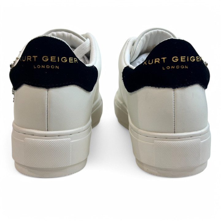 8487310109 LANEY EYE WHITE LEATHER SNEAKER Kurt Geiger