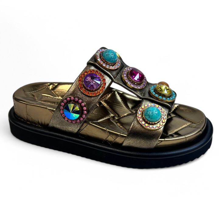 9107168109 ORSON CRYSTAL SANDAL BRONZE Kurt Geiger