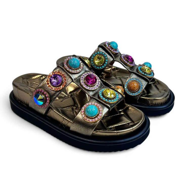 9107168109 ORSON CRYSTAL SANDAL BRONZE Kurt Geiger