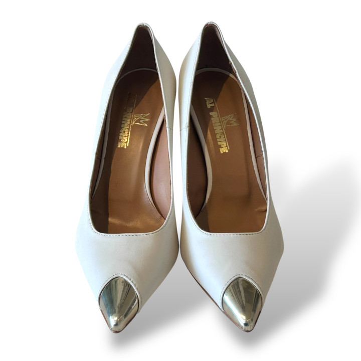 SPECCHIO PLATINO/NAPPA OFF WHITE Al Principe
