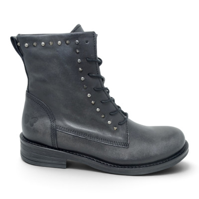 Felmini Schnürboots D642 aus gewaschenem Anilex-Leder mit Nieten